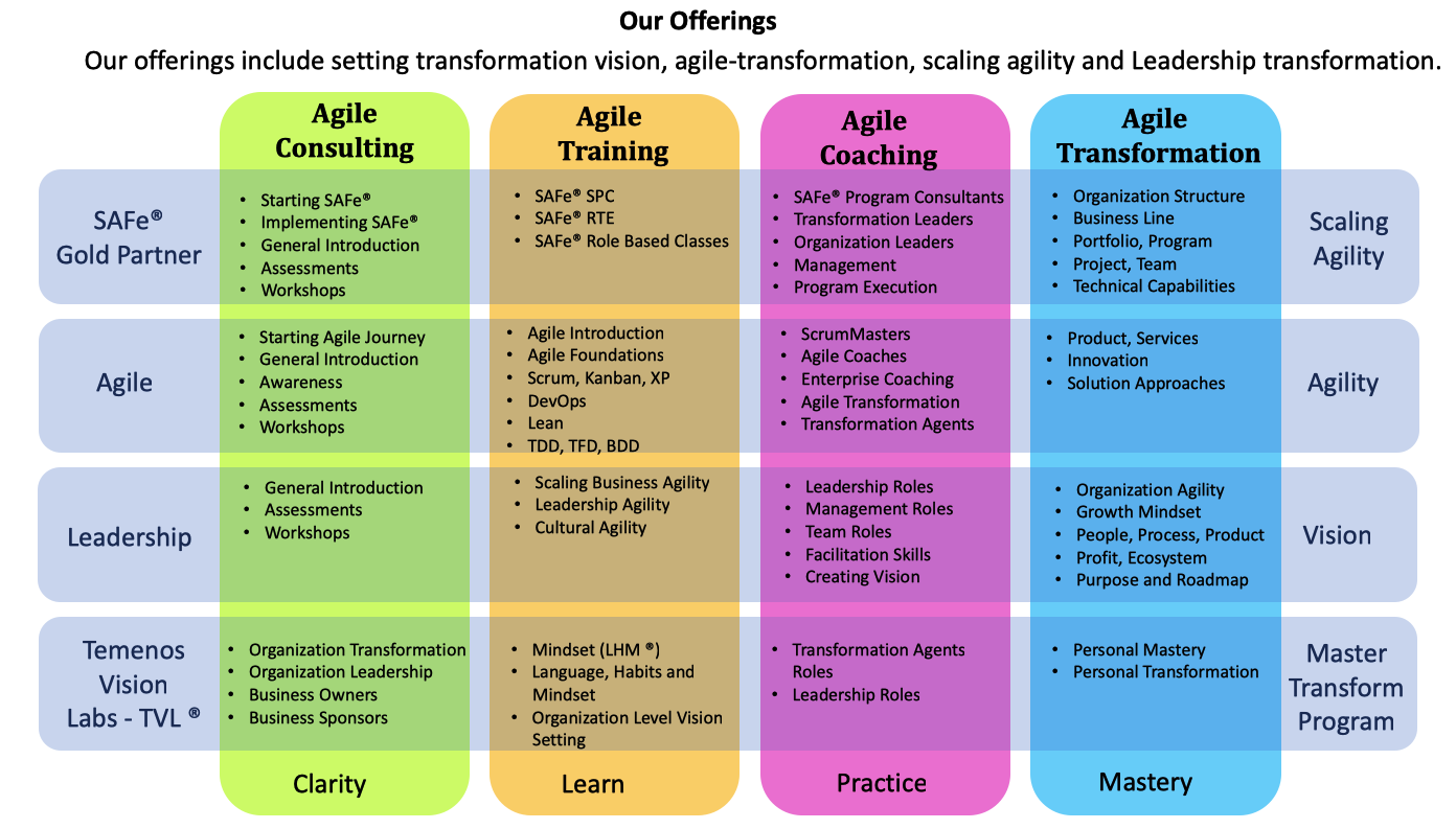 Temenos + Agility Agile Transformation Service Offerings